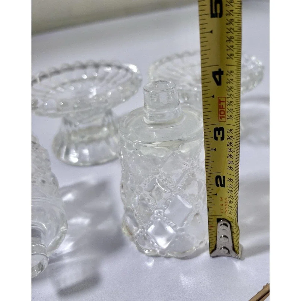Vintage Partylite Quilted Crystal Pair Votive Candle Holders,P9246,-2 PIECE SET